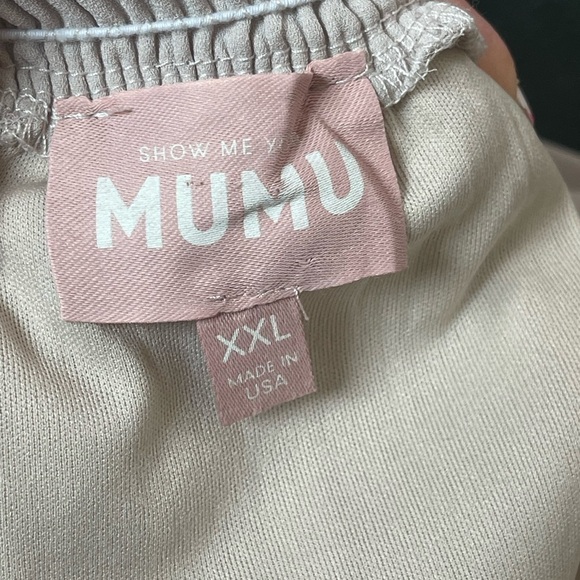 SHOW me your MUMU June Maxi Dress Cream beige bridesmaids Sz XXL - Picture 15 of 15